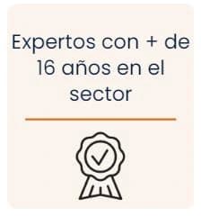 expertos con + de 16 años en el sector